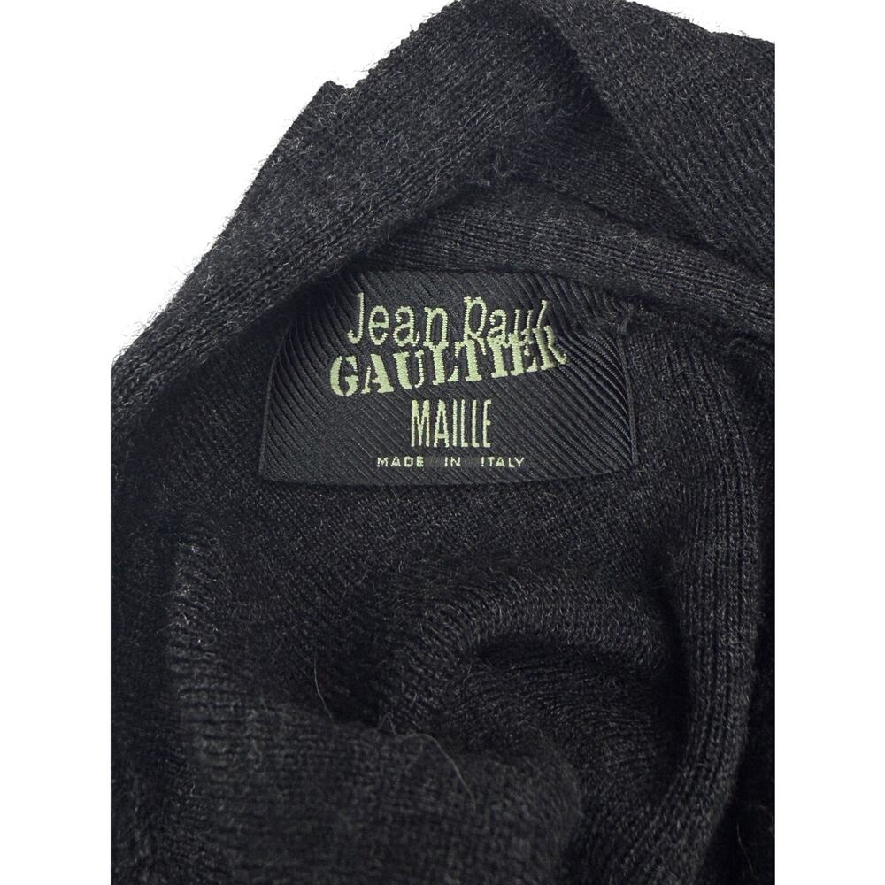 JEAN PAUL GAULTIER Vintage Virgin Wool Button Front Rear Tie Cardigan Size Small - Picture 4 of 6